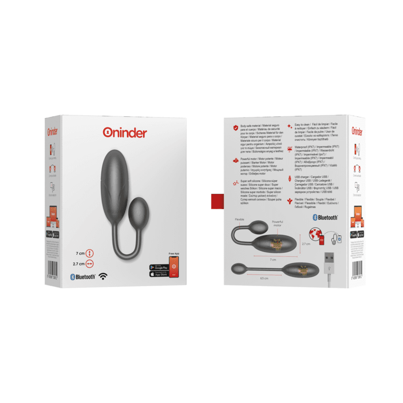 ONINDER - DENVER VIBRATING EGG BLACK 7 X 2.7 CM FREE APP thumb 8