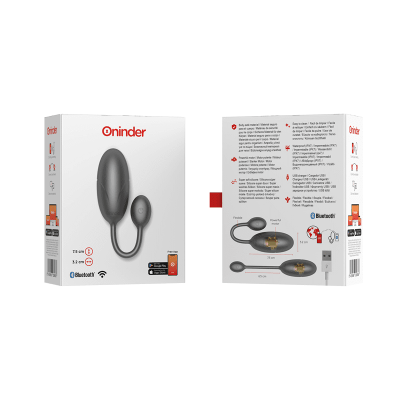 ONINDER - TOKYO VIBRATING EGG BLACK 7.5 X 3.2 CM FREE APP thumb 8