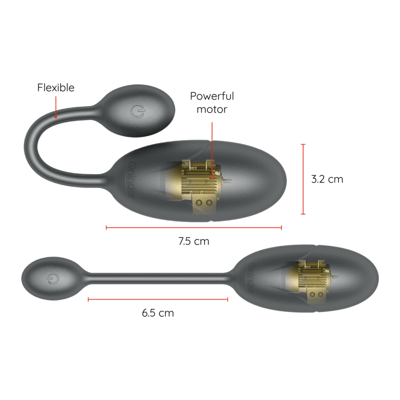ONINDER - TOKYO VIBRATING EGG BLACK 7.5 X 3.2 CM FREE APP thumb 3