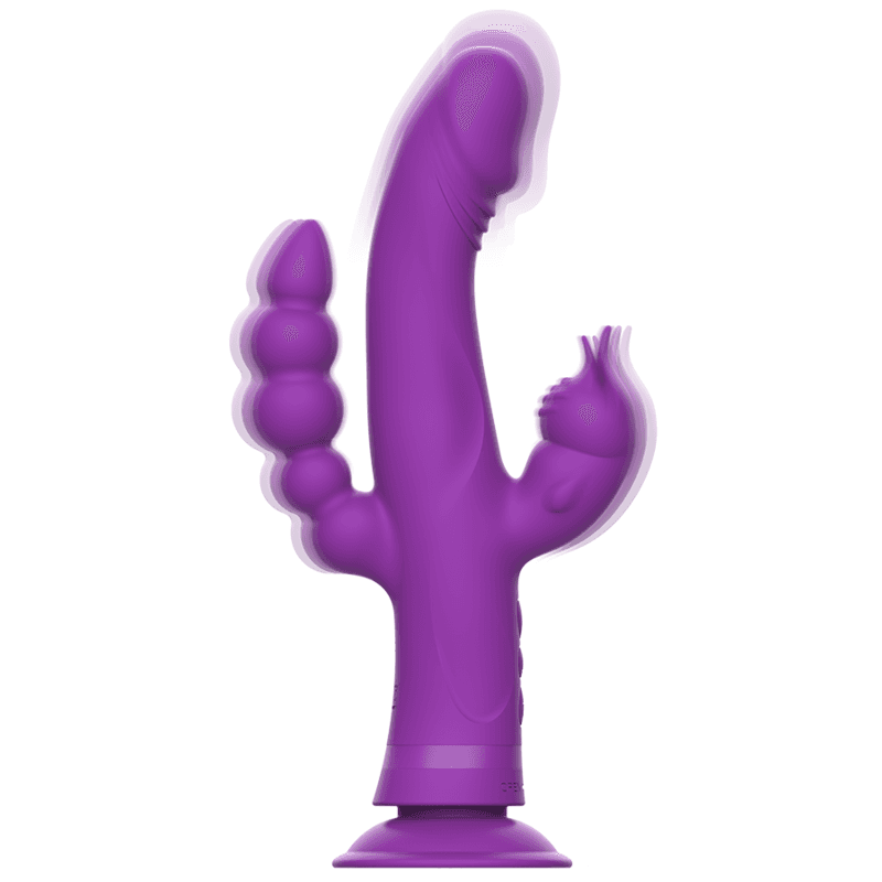 INTENSE - CASANOVA RABBIT SILICONE VIBRATOR TRIPLE MOTOR PURPLE thumb 2