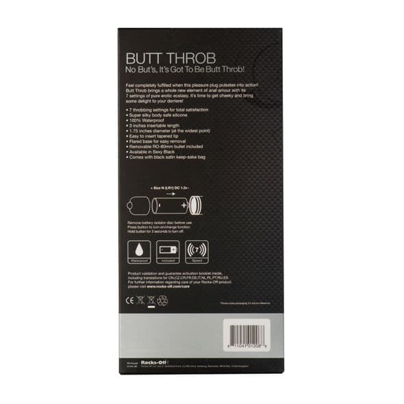 ROCKS-OFF - BUTT THROB P-POINT STIMULATOR 7 SPEEDS BLACK thumb 3