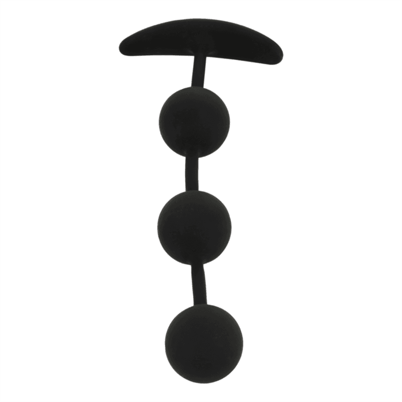 BLACK&SILVER - HARRY ANAL ROSARY 3 SILICONE SPHERES 14 CM thumb 4