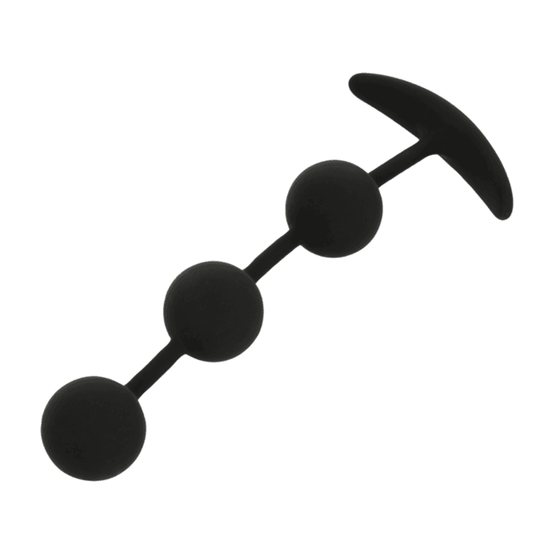 BLACK&SILVER - HARRY ANAL ROSARY 3 SILICONE SPHERES 14 CM thumb 2