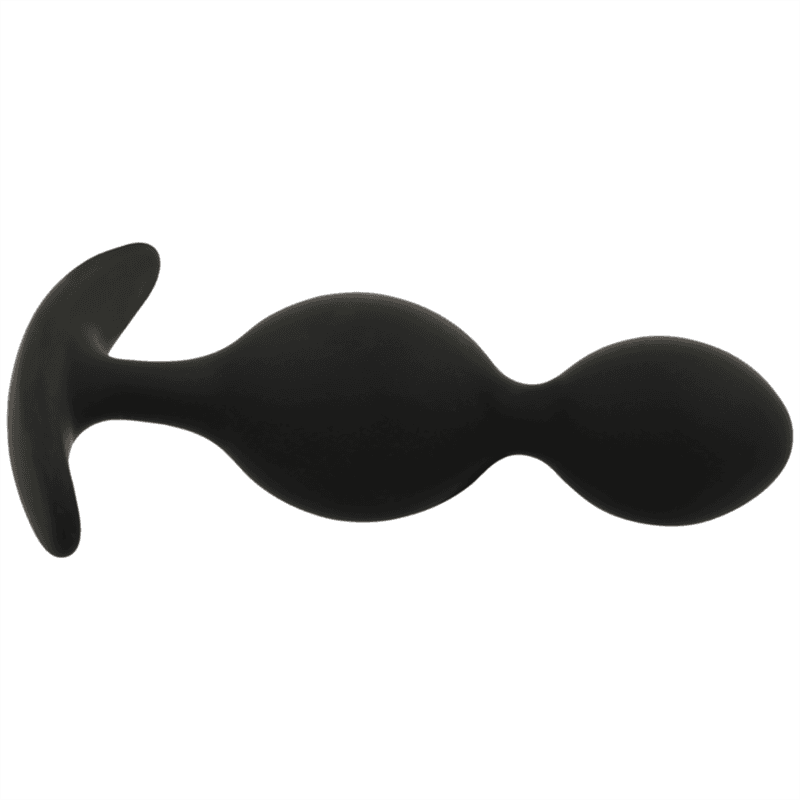 BLACK&SILVER - ORSON PLUG SILICONE 2 ANAL WAVES 9 CM thumb 3