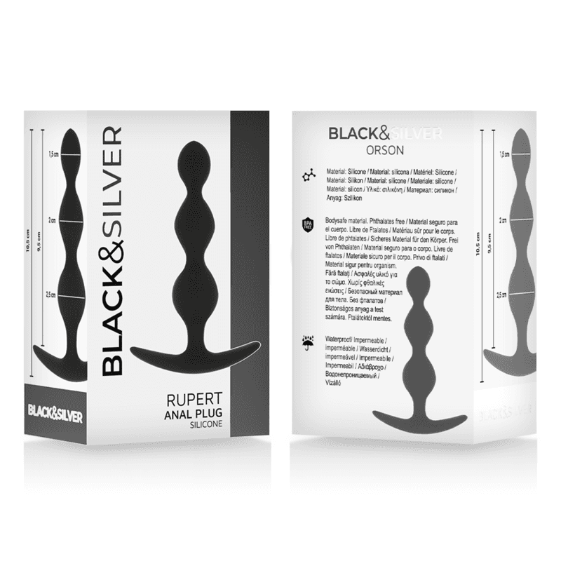 BLACK&SILVER - RUPERT ANAL BALL CHAIN 10 CM thumb 5