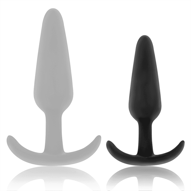 BLACK&SILVER - HANSEL SILICONE ANAL PLUG WITH SMALL HANDLE thumb 3