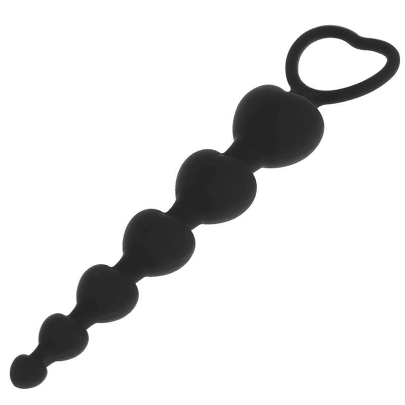 BLACK&SILVER - MILA ANAL CHAIN OF HEARTS 18 CM thumb 2
