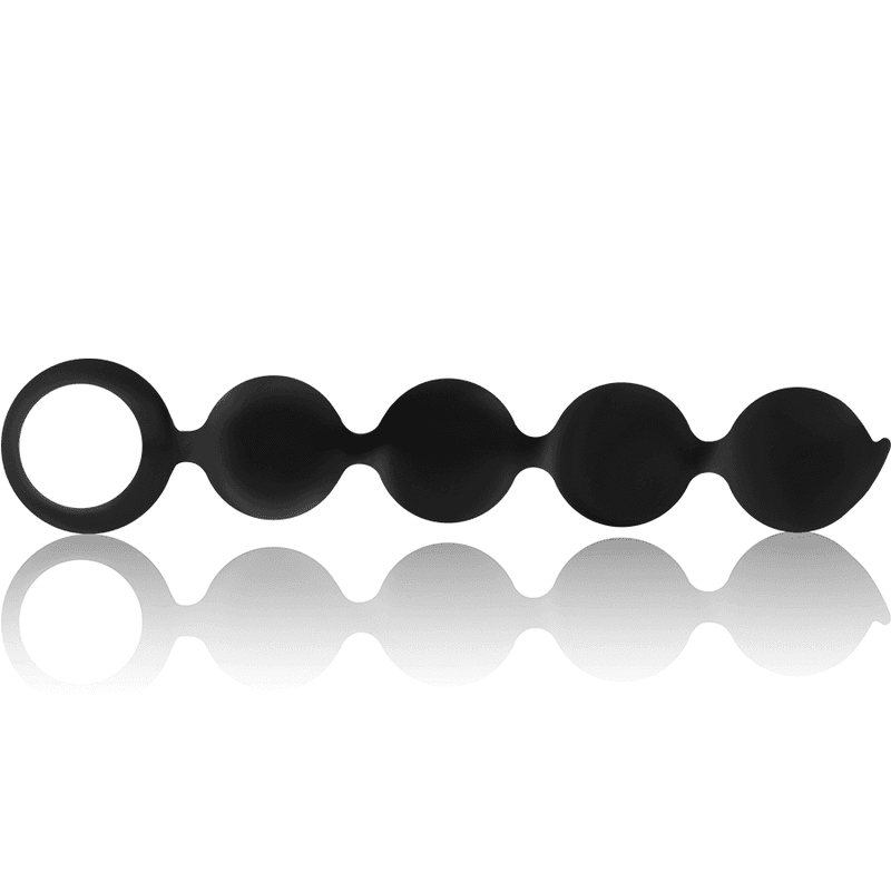 BLACK&SILVER - LENNON ANAL ROSARY 4 SILICONE SPHERES 15 CM thumb 3