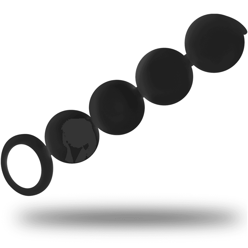 BLACK&SILVER - LENNON ANAL ROSARY 4 SILICONE SPHERES 15 CM thumb 2