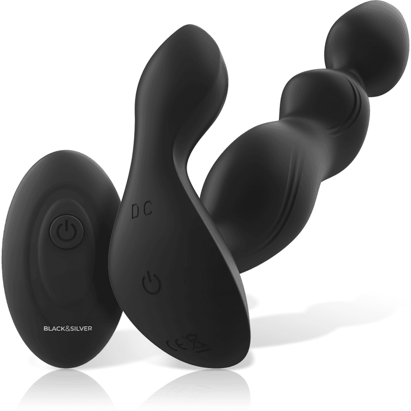 BLACK&SILVER - CORA ANAL PLUG SILICONE REMOTE CONTROL thumb 2