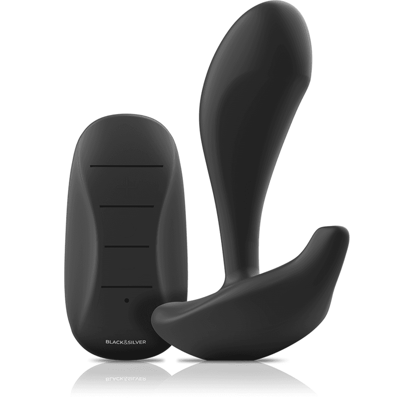 BLACK&SILVER - DWAYNE ANAL PLUG SILICONE REMOTE CONTROL thumb 2