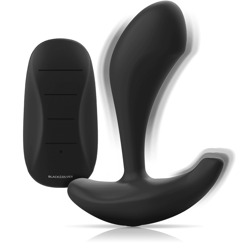 BLACK&SILVER - DWAYNE ANAL PLUG SILICONE REMOTE CONTROL thumb 3