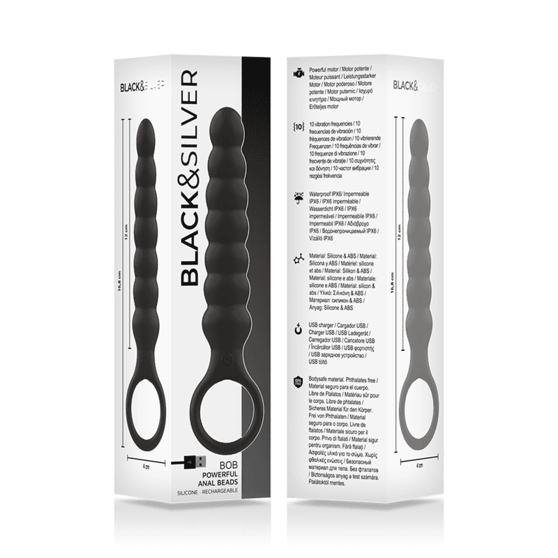 BLACK&SILVER - BOB POWERFUL SILICONE ANAL DILATOR thumb 5