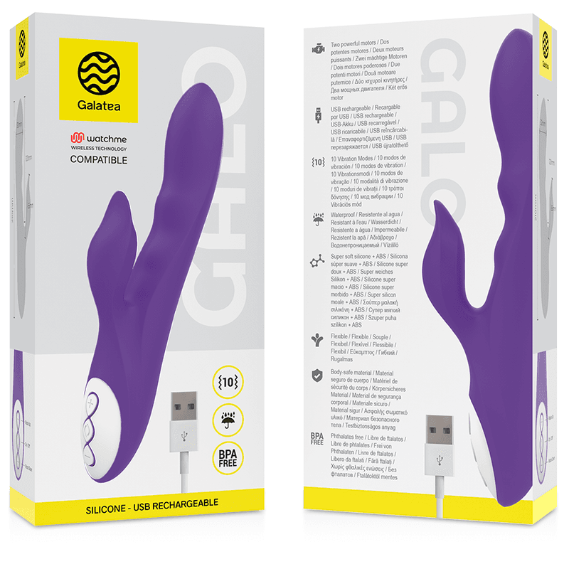 GALATEA - GALO PURPLE VIBRATOR + WATCHME REMOTE CONTROL thumb 2
