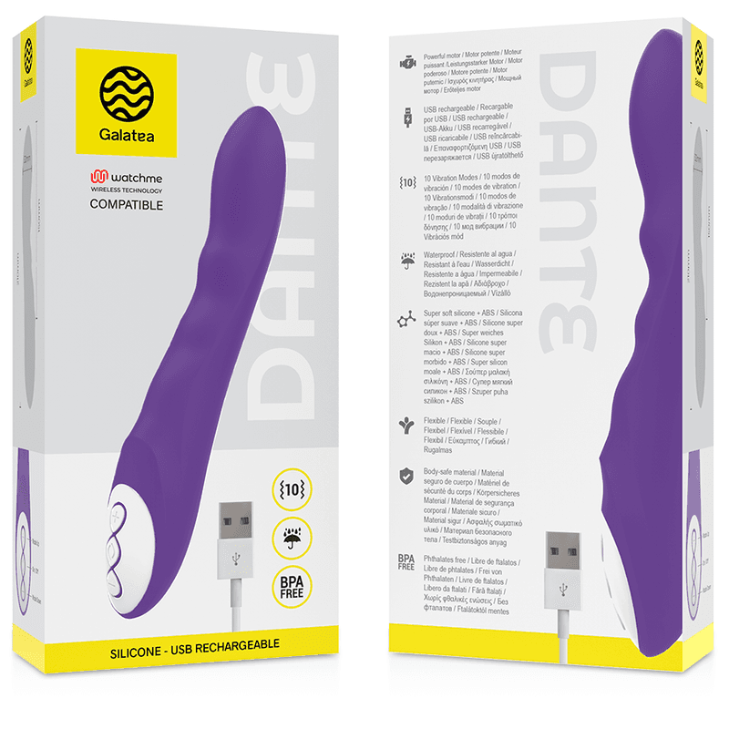 GALATEA - DANTE PURPLE VIBRATOR + WATCHME REMOTE CONTROL thumb 3