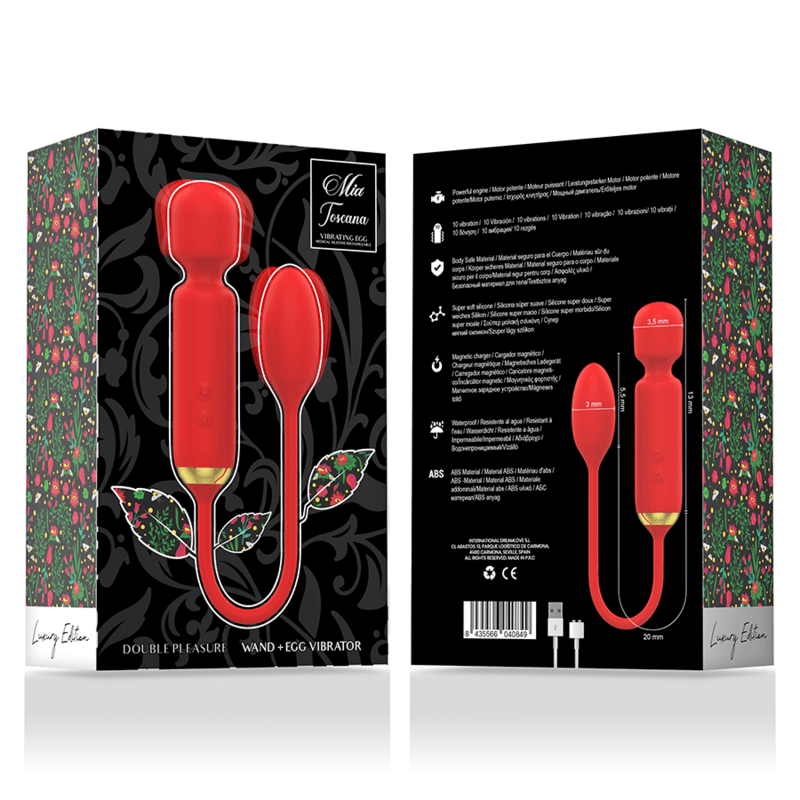 MIA - TOSCANA DOUBLE PLEASURE WAND + VIBRATING EGG thumb 6
