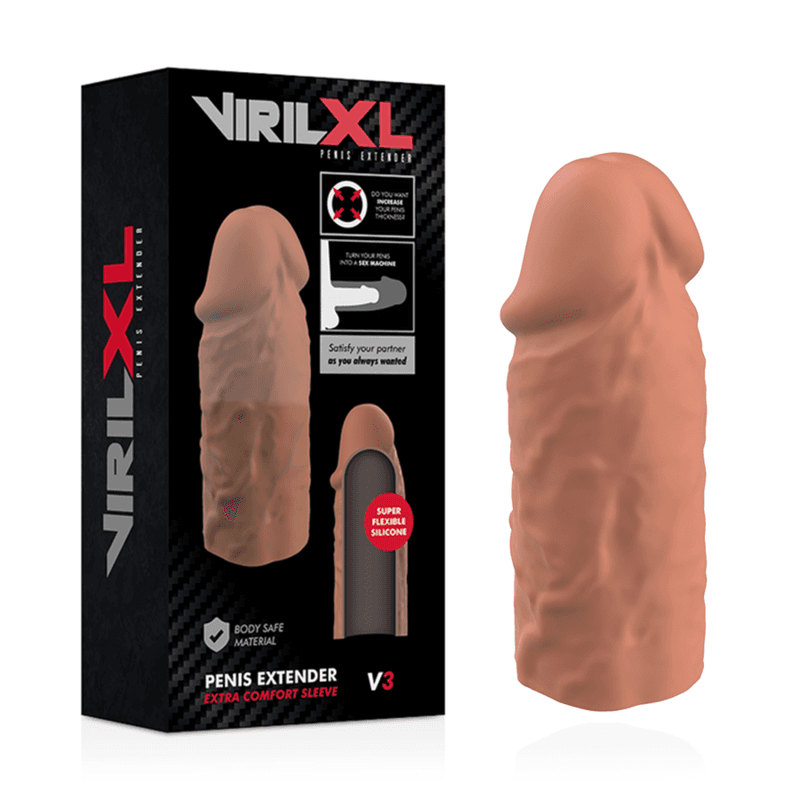 VIRILXL - LIQUID SILICONE V3 BROWN PENIS EXTENSION thumb 2