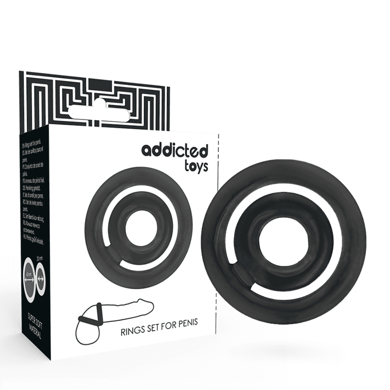 ADDICTED TOYS - POTENZ- C-RING PENIS BLACK thumb 1