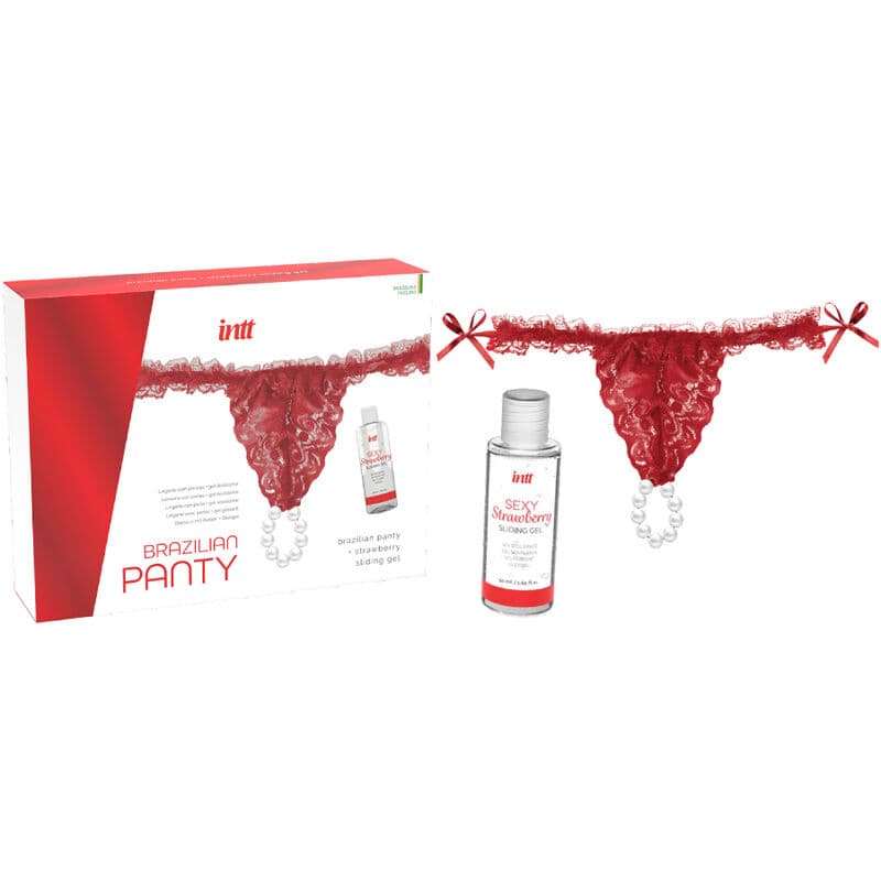 INTT RELEASES - BRAZILIAN RED PANTY WITH PEARLS AND LUBRICATING GEL 50 ML thumb 3