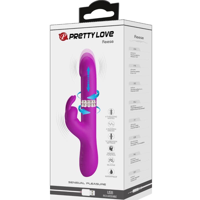 PRETTY LOVE - REESE VIBRATOR WITH PURPLE ROTATION thumb 10