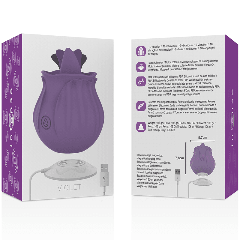 INTENSE - VIOLET CL TORIS STIMULATOR 10 VIBRATIONS LILAC thumb 5