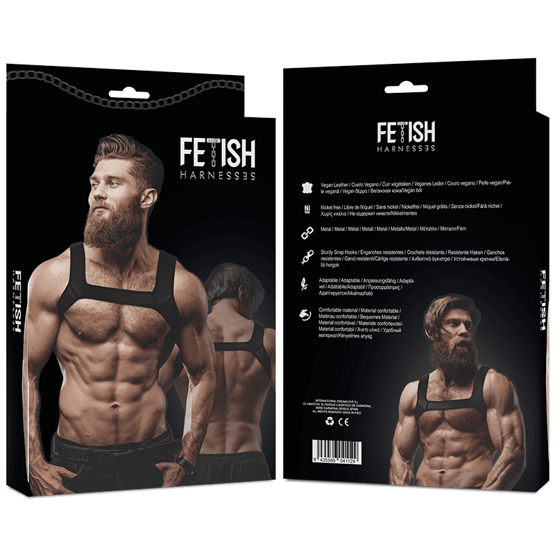 FETISH SUBMISSIVE ATTITUDE - NEOPRENE CHEST HARNESS FOR MEN SIZE L thumb 2