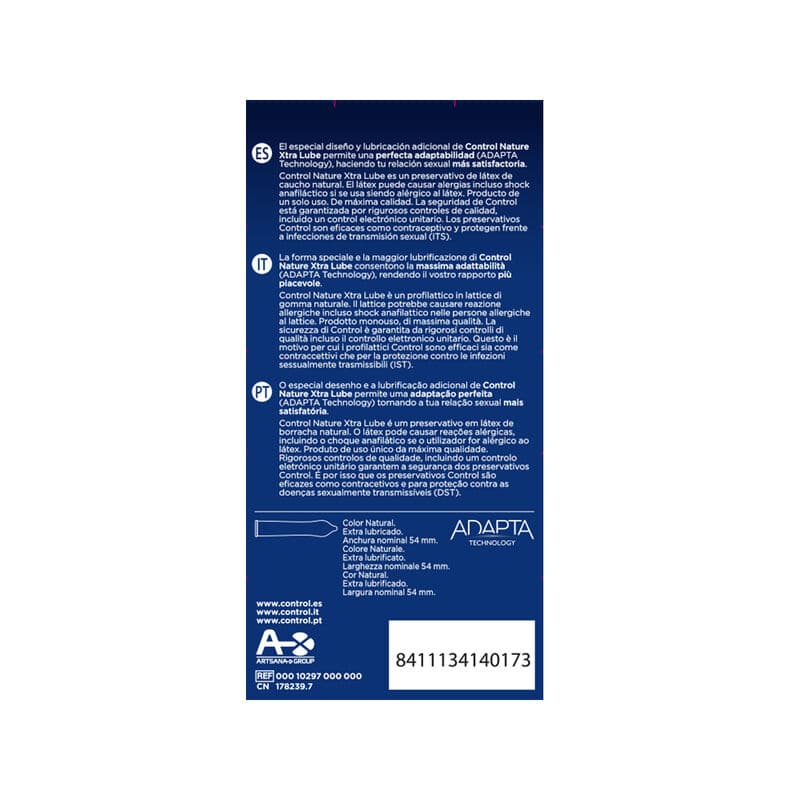 CONTROL - ADAPTA NATURE EXTRALUBE CONDOMS 12 UNITS thumb 2