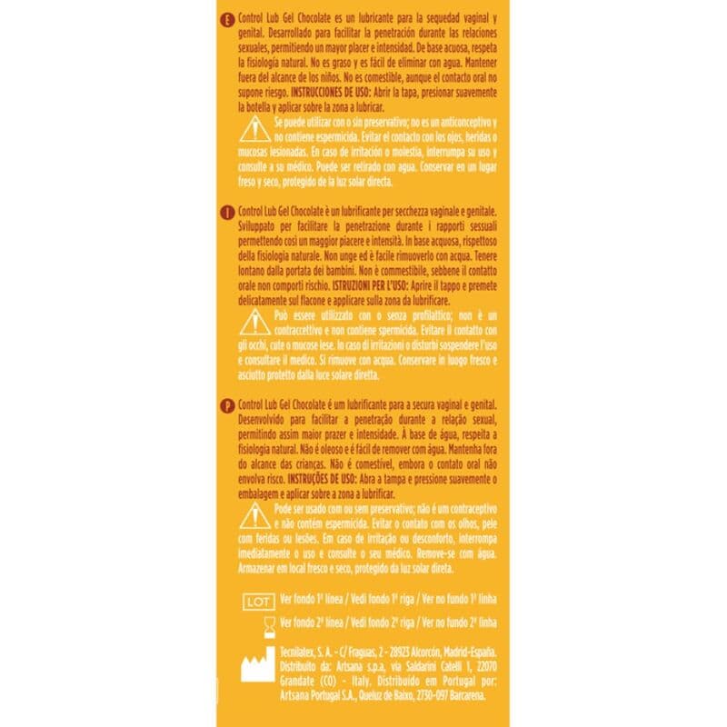 CONTROL - LUB GEL CHOCOLATE LUBRICANT 75 ML thumb 2