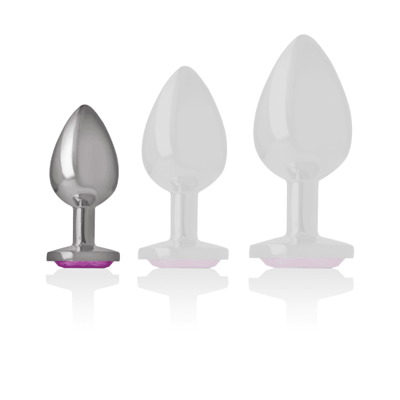 INTENSE - ALUMINUM METAL ANAL PLUG PINK HEART SIZE S thumb 5