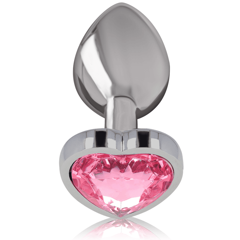 INTENSE - ALUMINUM METAL ANAL PLUG PINK HEART SIZE L thumb 2