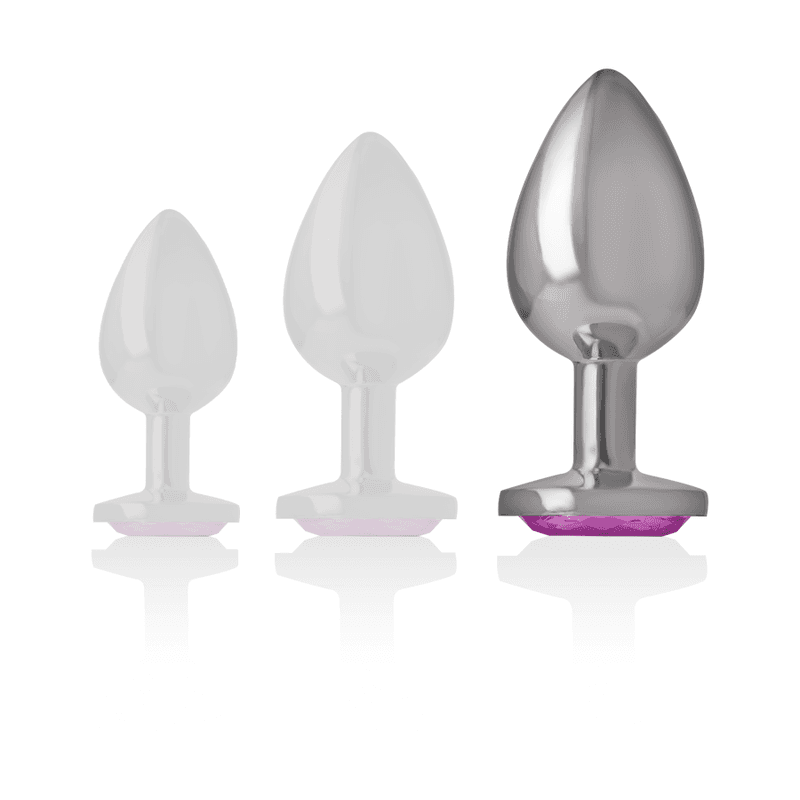 INTENSE - ALUMINUM METAL ANAL PLUG PINK HEART SIZE L thumb 5