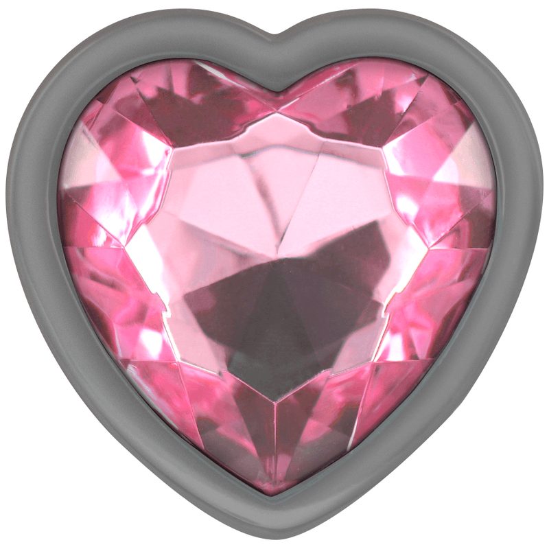 INTENSE - ALUMINUM METAL ANAL PLUG PINK HEART SIZE L thumb 3