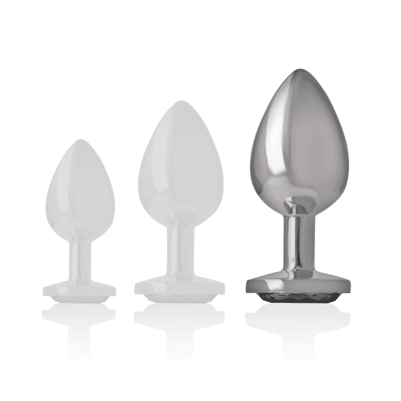 INTENSE - ANAL PLUG METAL ALUMINUM WHITE HEART SIZE L thumb 5