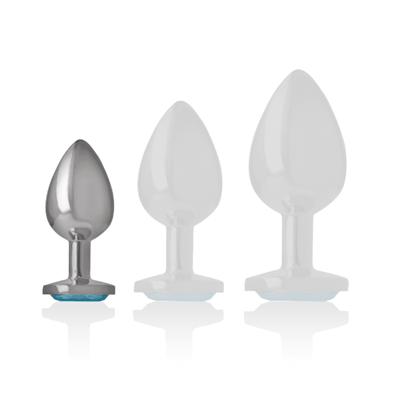 INTENSE - ALUMINUM METAL ANAL PLUG BLUE HEART SIZE S thumb 5