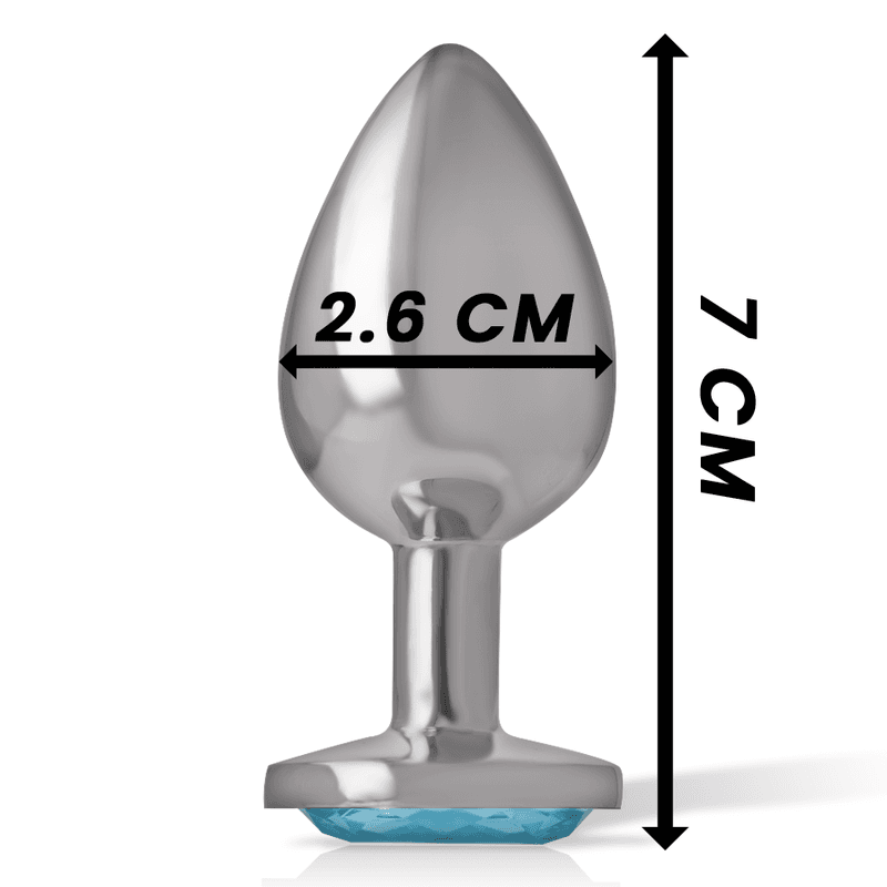 INTENSE - ALUMINUM METAL ANAL PLUG BLUE HEART SIZE S thumb 4