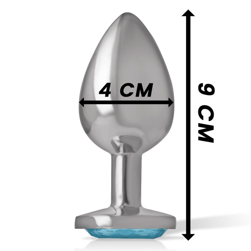 INTENSE - ALUMINUM METAL ANAL PLUG BLUE HEART SIZE L thumb 4