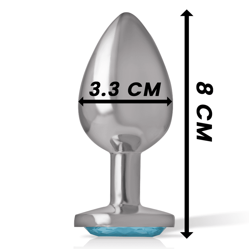 INTENSE - ALUMINUM METAL ANAL PLUG BLUE HEART SIZE M thumb 4
