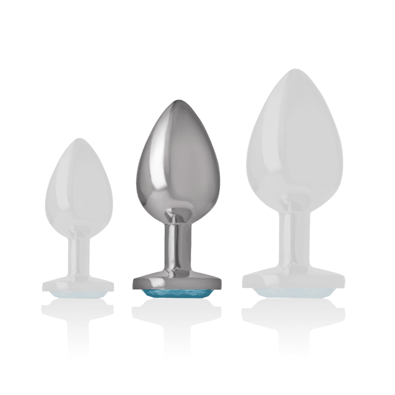 INTENSE - ALUMINUM METAL ANAL PLUG BLUE HEART SIZE M thumb 5