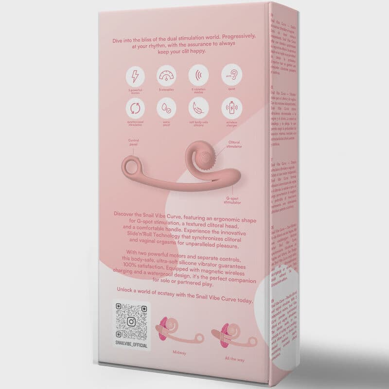 SNAIL VIBE - CURVE VIBRATOR PEACH thumb 5