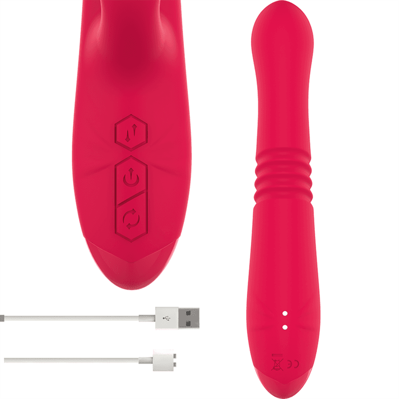 INTENSE - DUA MULTIFUNCTION RECHARGEABLE UP & DOWN VIBRATOR WITH RED TONGUE thumb 4