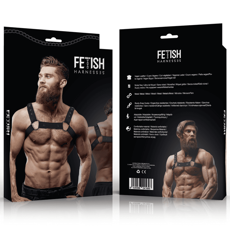 FETISH SUBMISSIVE ATTITUDE - ADJUSTABLE NEOPRENE CHEST SPORTS HARNESS FOR MEN thumb 2