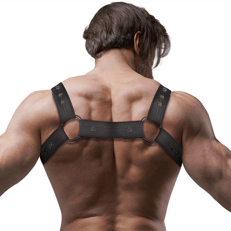 FETISH SUBMISSIVE ATTITUDE - ADJUSTABLE NEOPRENE CHEST SPORTS HARNESS FOR MEN thumb 3