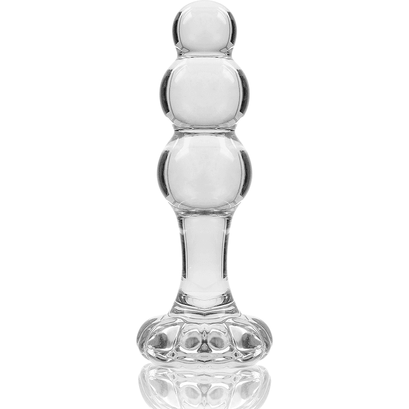 NEBULA SERIES BY IBIZA - MODEL 1 ANAL PLUG BOROSILICATE GLASS CLEAR 10.5 CM -O- 3 CM thumb 5