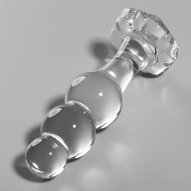 NEBULA SERIES BY IBIZA - MODEL 1 ANAL PLUG BOROSILICATE GLASS CLEAR 10.5 CM -O- 3 CM thumb 2