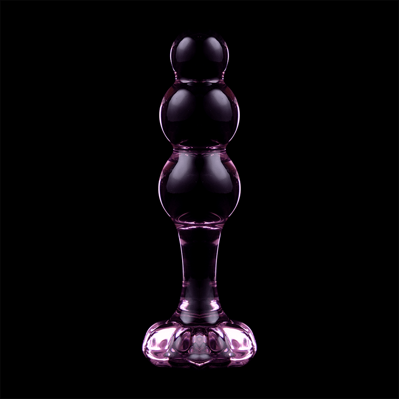 NEBULA SERIES BY IBIZA - MODEL 1 ANAL PLUG BOROSILICATE GLASS PINK 10.5 CM -O- 3 CM thumb 7
