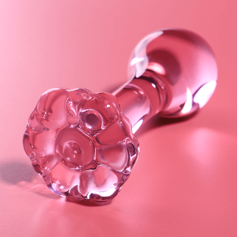 NEBULA SERIES BY IBIZA - MODEL 2 ANAL PLUG BOROSILICATE GLASS PINK 11 CM -O- 3.5 CM thumb 2