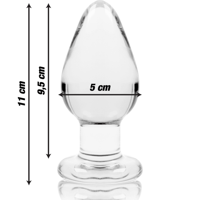 NEBULA SERIES BY IBIZA - MODEL 3 ANAL PLUG BOROSILICATE GLASS TRANSPARENT 11 CM -O- 5 CM thumb 3