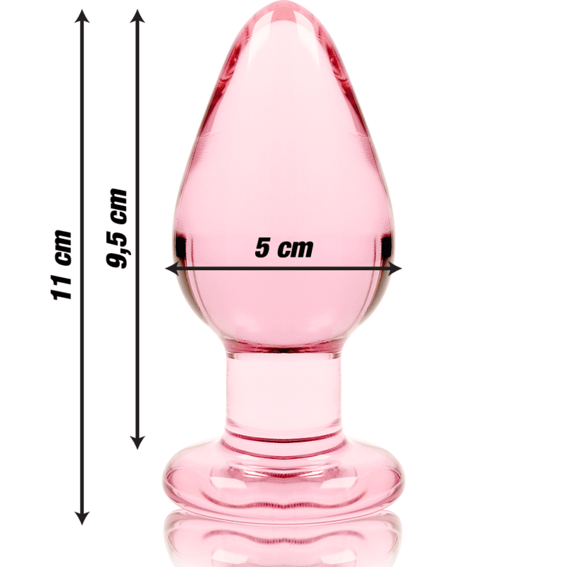 NEBULA SERIES BY IBIZA - MODEL 3 ANAL PLUG BOROSILICATE GLASS PINK 11 CM -O- 5 CM thumb 3