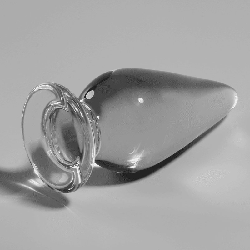 NEBULA SERIES BY IBIZA - MODEL 4 ANAL PLUG BOROSILICATE GLASS CLEAR 11 CM -O- 5 CM thumb 2