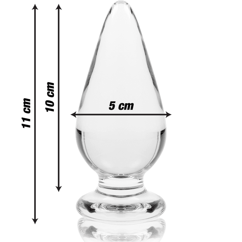 NEBULA SERIES BY IBIZA - MODEL 4 ANAL PLUG BOROSILICATE GLASS CLEAR 11 CM -O- 5 CM thumb 3